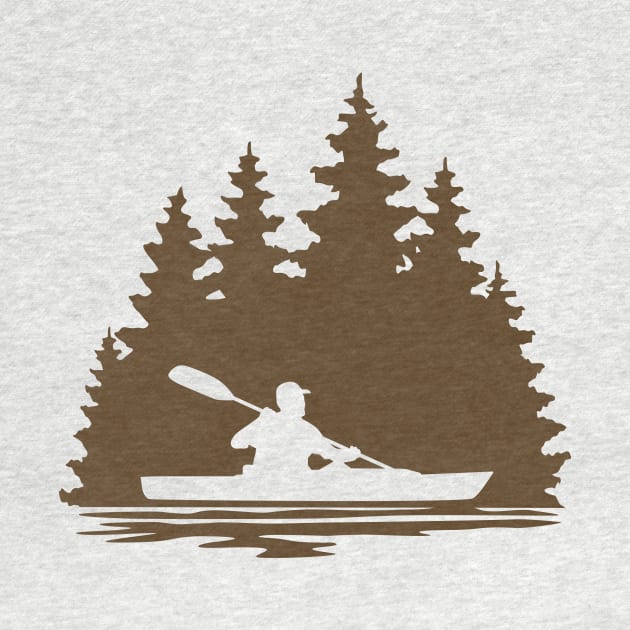 Lake Life Kayaker Silhouette by SAMMO